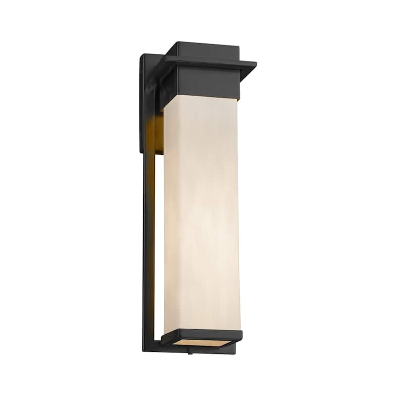 Justice Design Clouds Pacific Matte Black Outdoor LED Wall Sconce