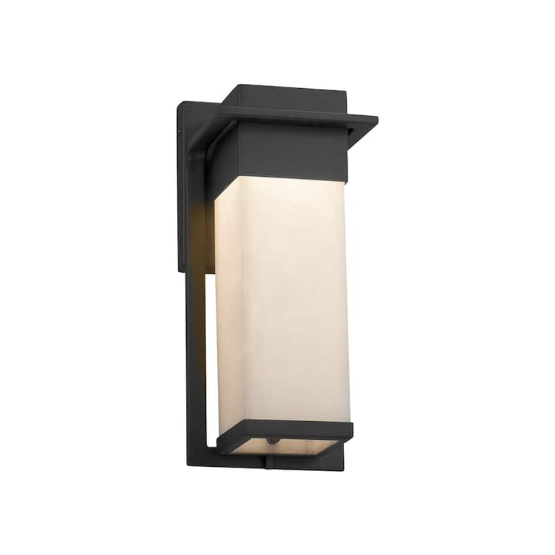 Justice Design Clouds Pacific Matte Black Outdoor LED Small Wall Sconce