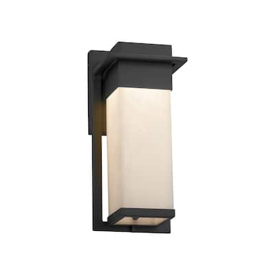 Justice Design Clouds Pacific Matte Black Outdoor LED Small Wall Sconce