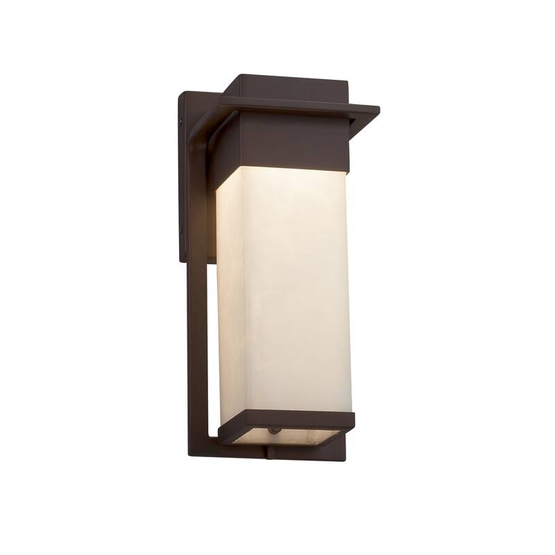 Justice Design Clouds Pacific Dark Bronze Outdoor LED Small Wall Sconce