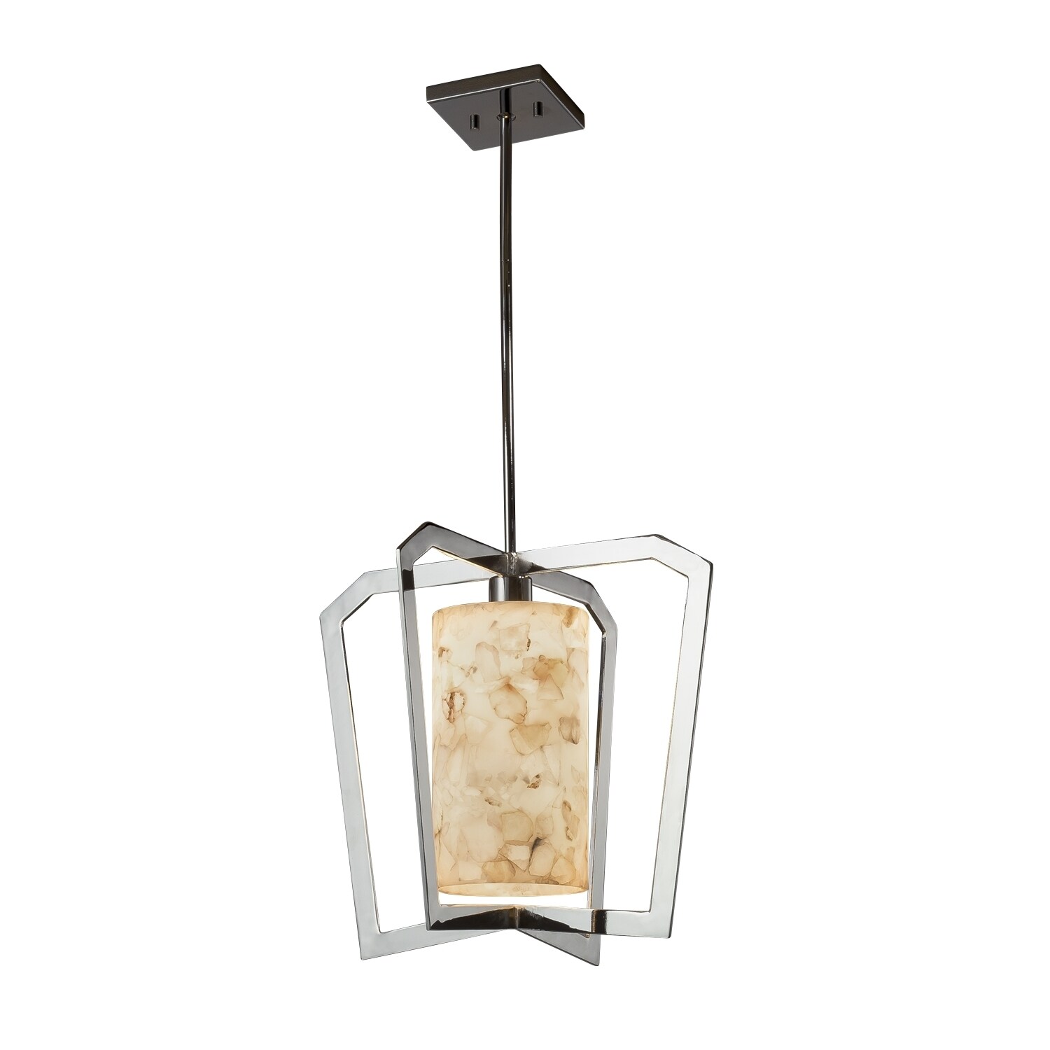 Justice Design Group Alabaster Rocks Aria 1-light Polished Chrome Chandelier (Polished Chrome) - Chandeliers For Bedrooms by Overstock.com