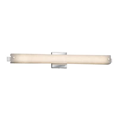 Justice Design Clouds Edge Polished Chrome ADA LED Wall/ Bath bar