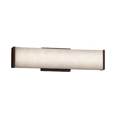 Justice Design Clouds Latitude 19-inch Dark Bronze ADA LED Wall/ Bath bar