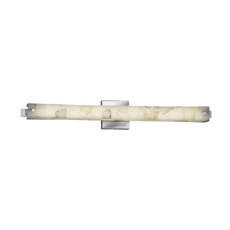 Justice Design Alabaster Rocks Edge 31-inch Polished Chrome ADA Wall/ Bath Bar