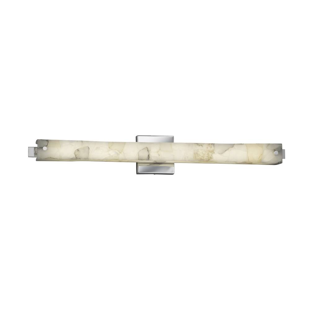 Justice Design Alabaster Rocks Edge 31-inch Polished Chrome ADA Wall/ Bath Bar