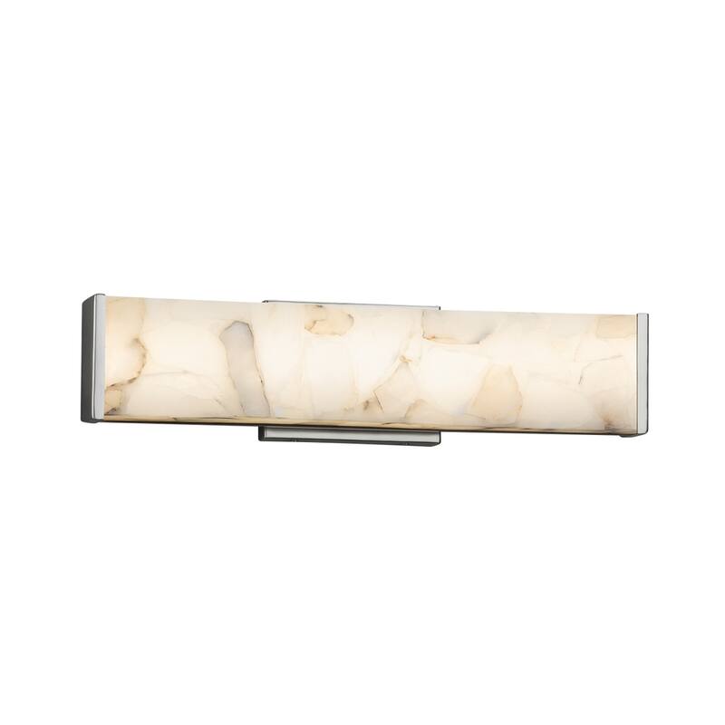 Justice Design Alabaster Rocks Latitude 19-inch Brushed Nickel ADA Wall/ Bath Bar