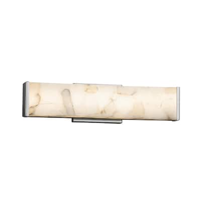 Justice Design Alabaster Rocks Latitude 19-inch Brushed Nickel ADA Wall/ Bath Bar