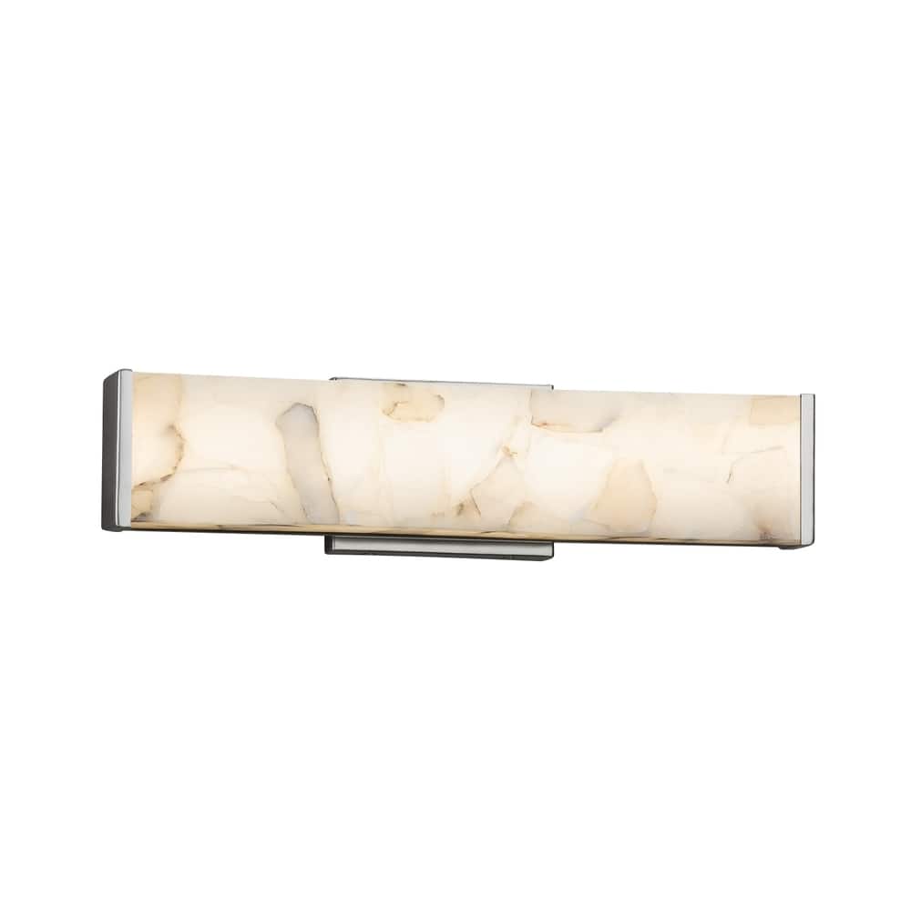 Justice Design Alabaster Rocks Latitude 19-inch Brushed Nickel ADA Wall/ Bath Bar