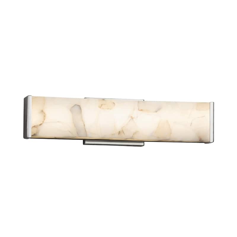 Justice Design Alabaster Rocks Latitude 19-inch Polished Chrome ADA Wall/ Bath Bar