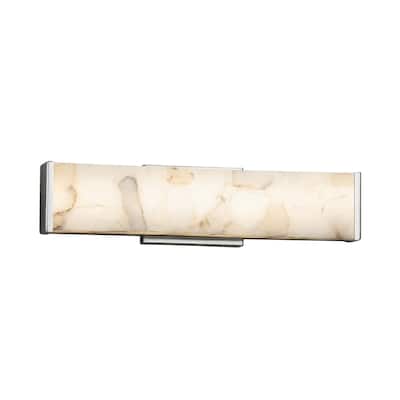 Justice Design Alabaster Rocks Latitude 19-inch Polished Chrome ADA Wall/ Bath Bar