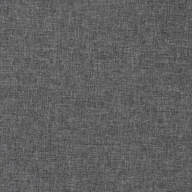 Cortesi Home Voxie Grey Linen Fabric Square Cocktail Ottoman