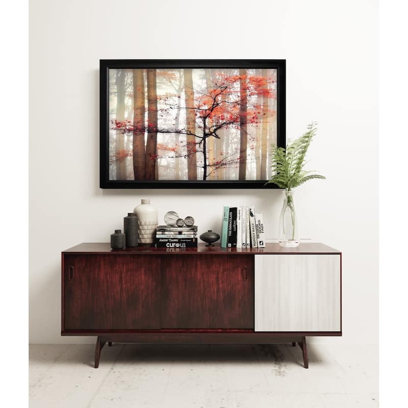 Orange Awakening - Black Frame - Wood - Black