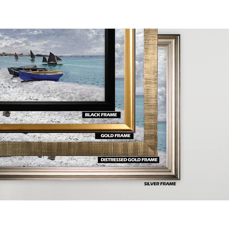 The-Beach -Claude Monet -Silver Frame