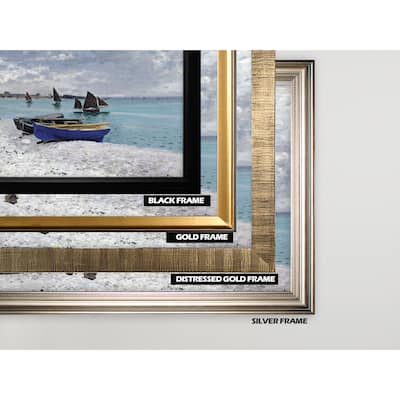 The-Beach -Claude Monet -Silver Frame