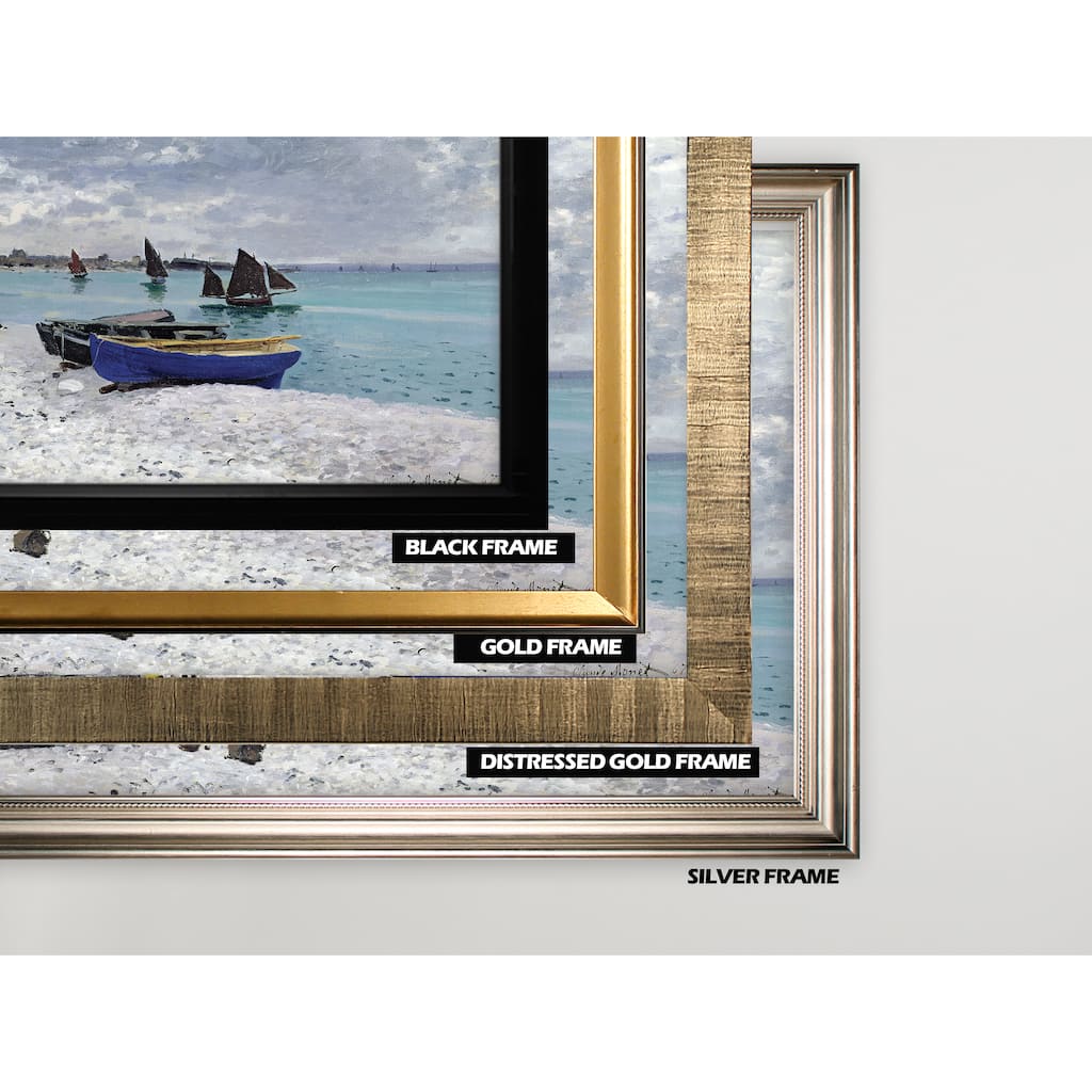 The-Beach -Claude Monet -Silver Frame