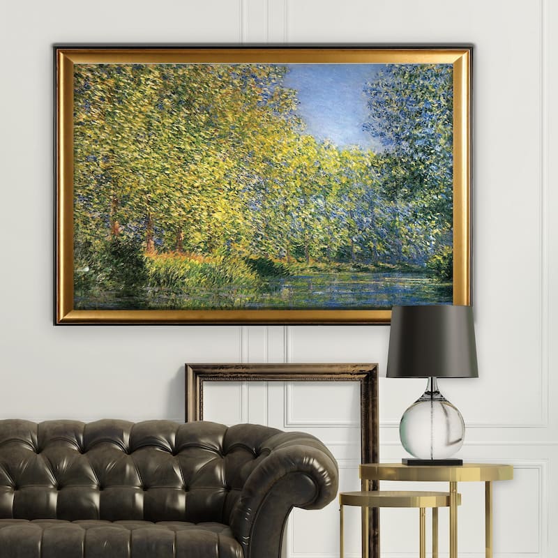 Bend-in-the-River -Claude Monet - Gold Frame - Wood - Gold
