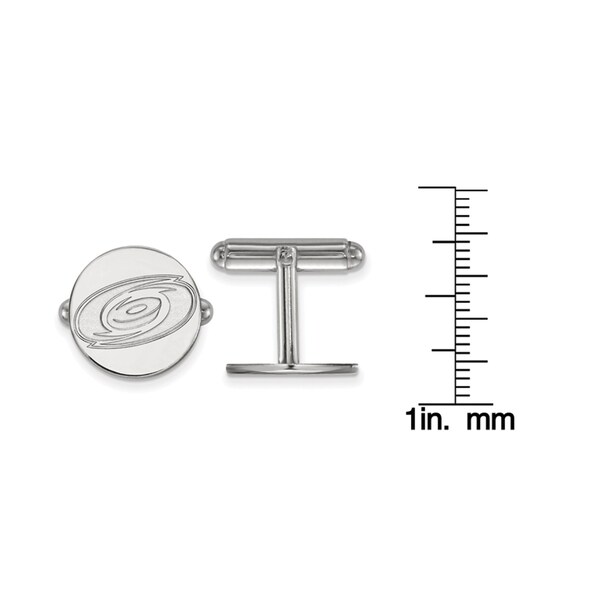 Versil Sterling Silver NHL LogoArt Carolina Hurricanes Cuff Links