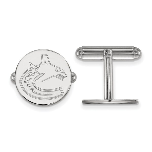 Versil Sterling Silver NHL LogoArt Vancouver Canucks Cuff Links