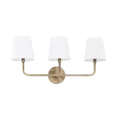 Dawson 3-light Aged Brass Bath/Vanity Fixture