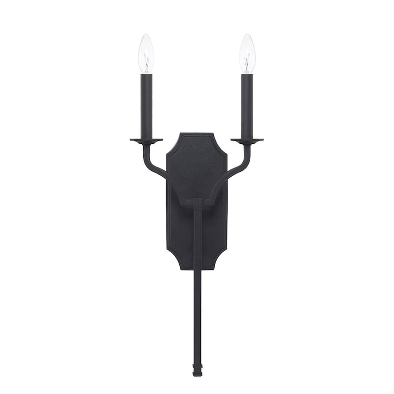 Ravenwood 2-light Black Iron Wall Sconce