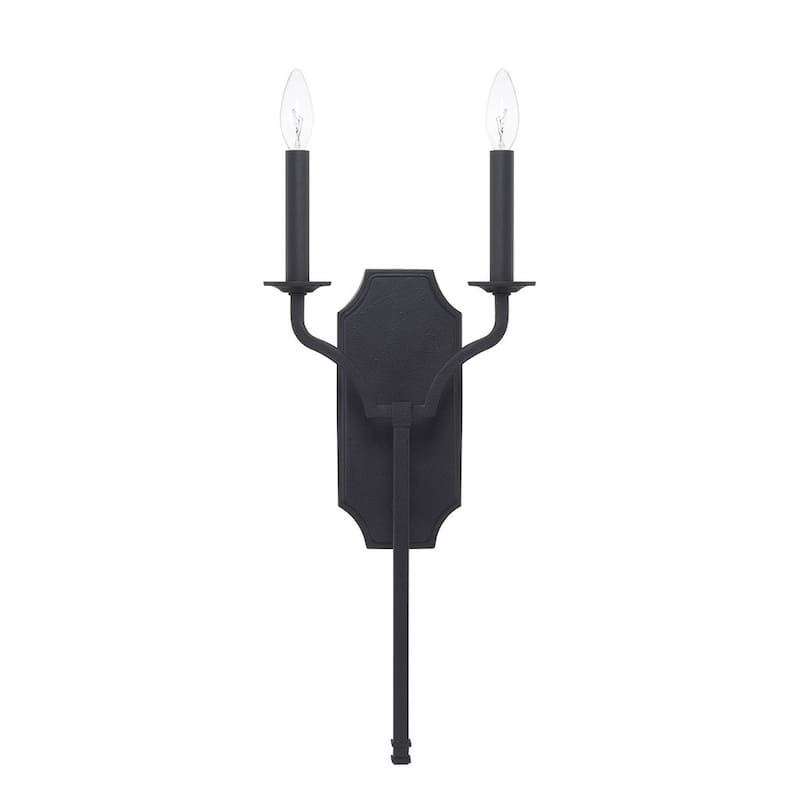 Ravenwood 2-light Black Iron Wall Sconce