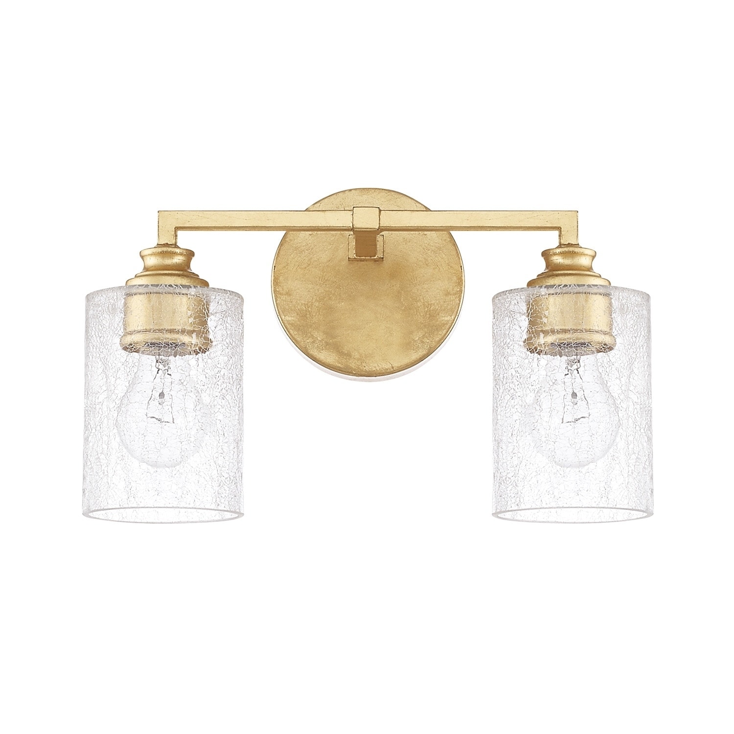 2 light vanity light gold