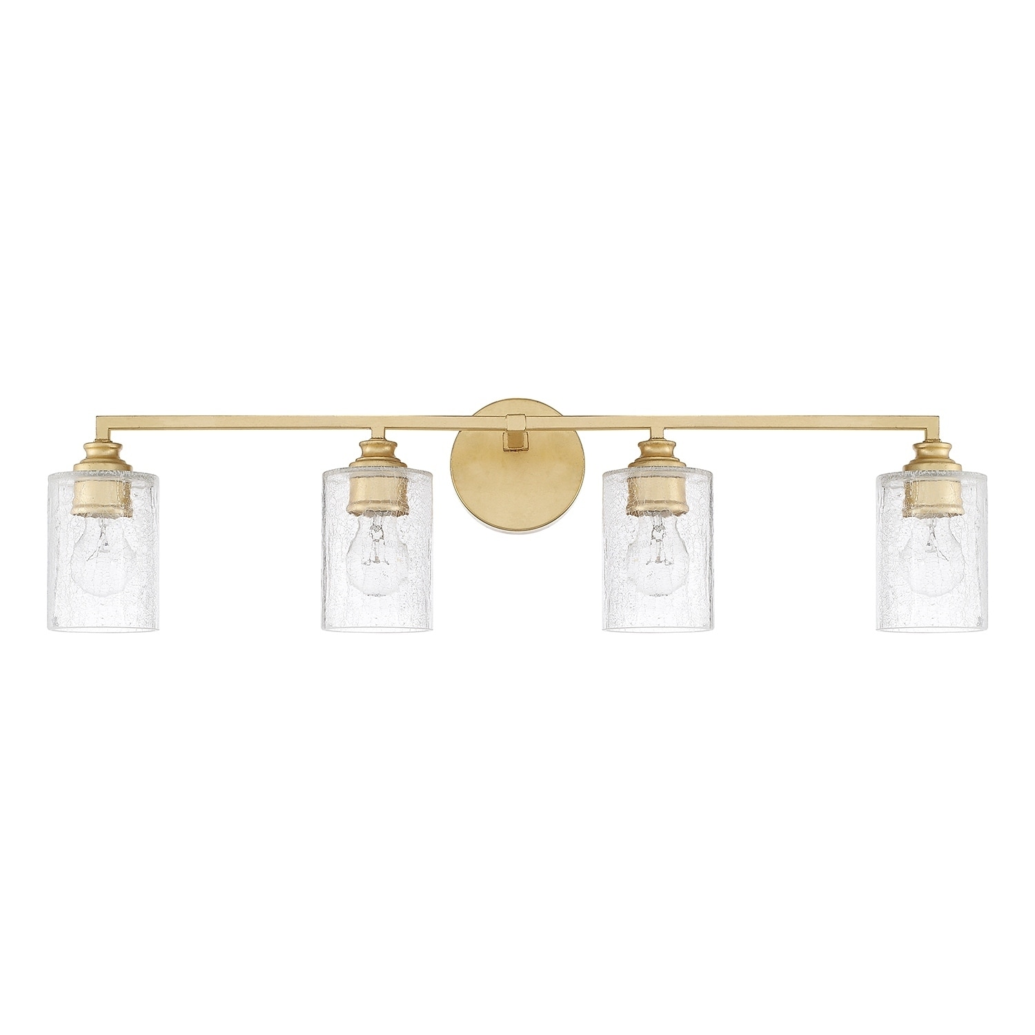 Shop Black Friday Deals On Milan 4 Light Capital Gold Bath Vanity Fixture Overstock 15410457