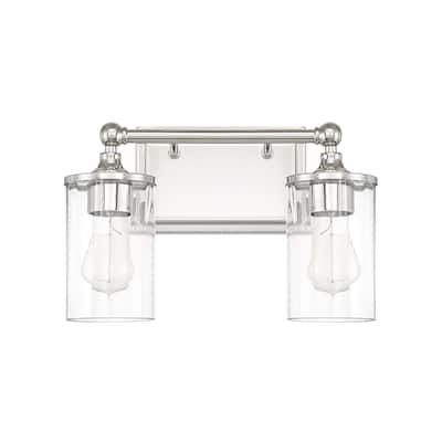 Camden 2-light Polished Nickel Bath/Vanity Fixture