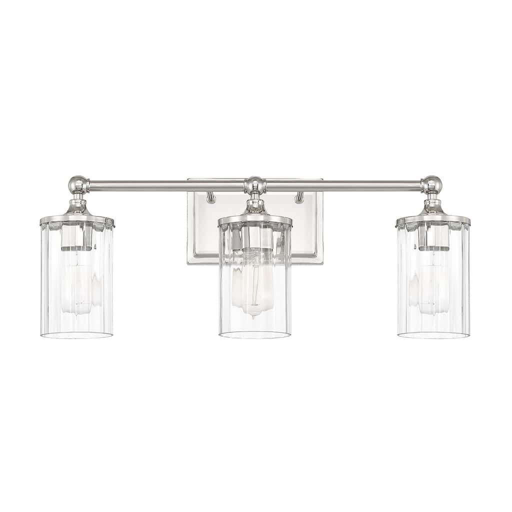 Camden 3-light Polished Nickel Bath Fixture