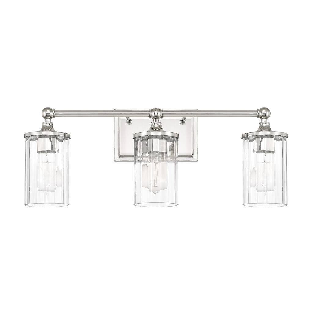 Camden 3-light Polished Nickel Bath Fixture