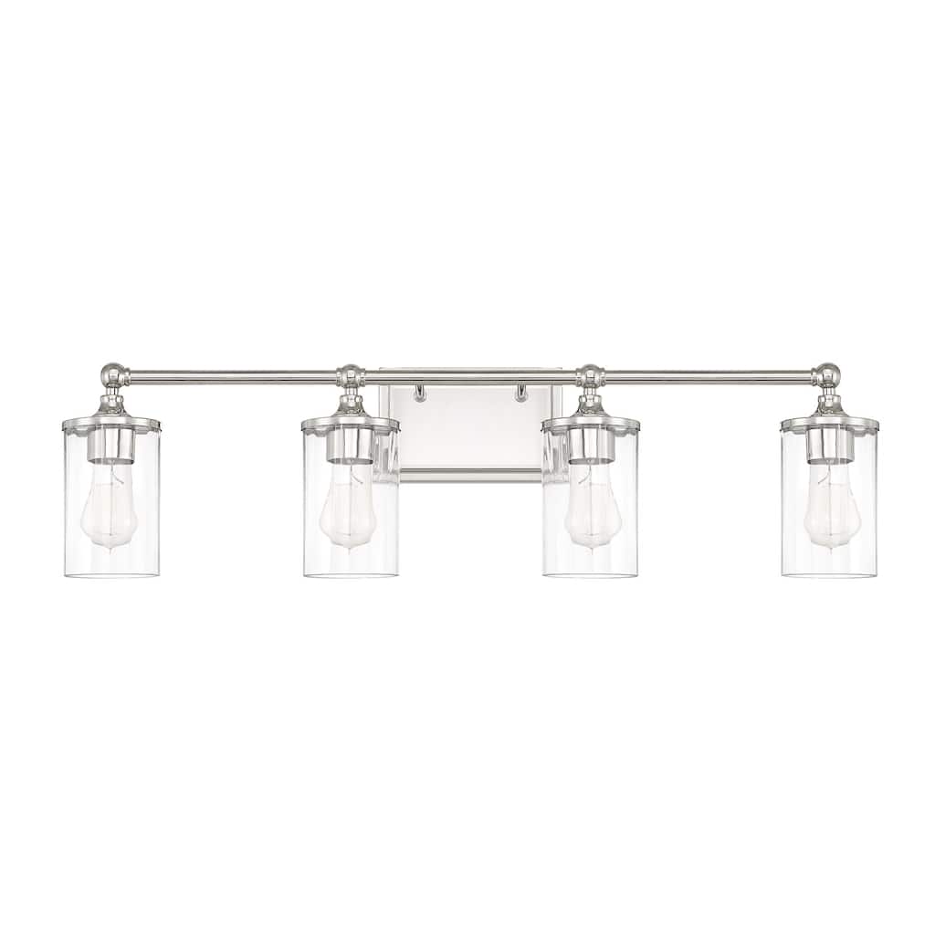 Camden 4-light Polished Nickel Bath/Vanity Fixture