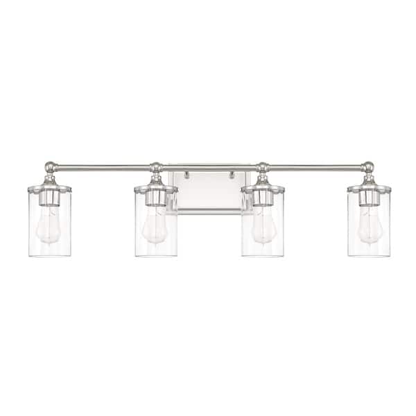 slide 2 of 2, Camden 4-light Polished Nickel Bath/Vanity Fixture