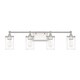 preview thumbnail 1 of 0, Camden 4-light Polished Nickel Bath/Vanity Fixture