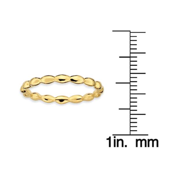 Sterling Silver Stackable Expressions Gold-Plated Rice Ring Sterling Silver Stackable Expressions Gold-Plated Rice Ring