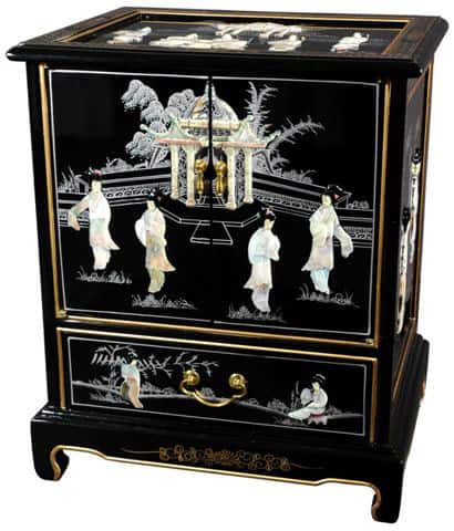 Handmade Black Lacquer End Table (China)