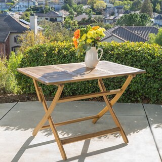 Positano Outdoor Acacia Wood Folding Dining Table by Christopher Knight Home - 43.50"L x 27.50"W x 29.75"H