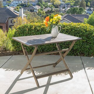 Positano Outdoor Acacia Wood Folding Dining Table by Christopher Knight Home - 43.50"L x 27.50"W x 29.75"H