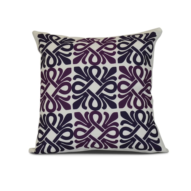 Tiki Square, Geometric Print Outdoor Pillow