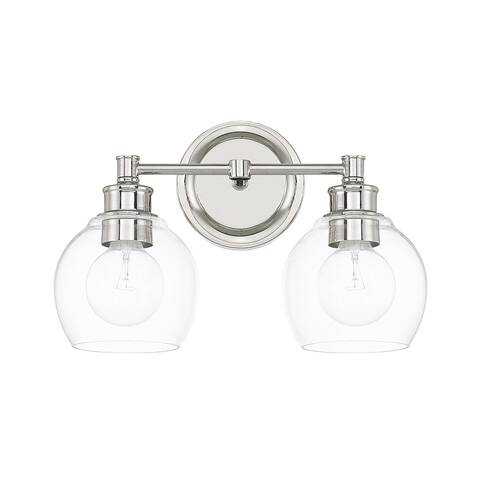 Capital Lighting Mid-Century Collection 2-light Polished Nickel Bath/Vanity Light