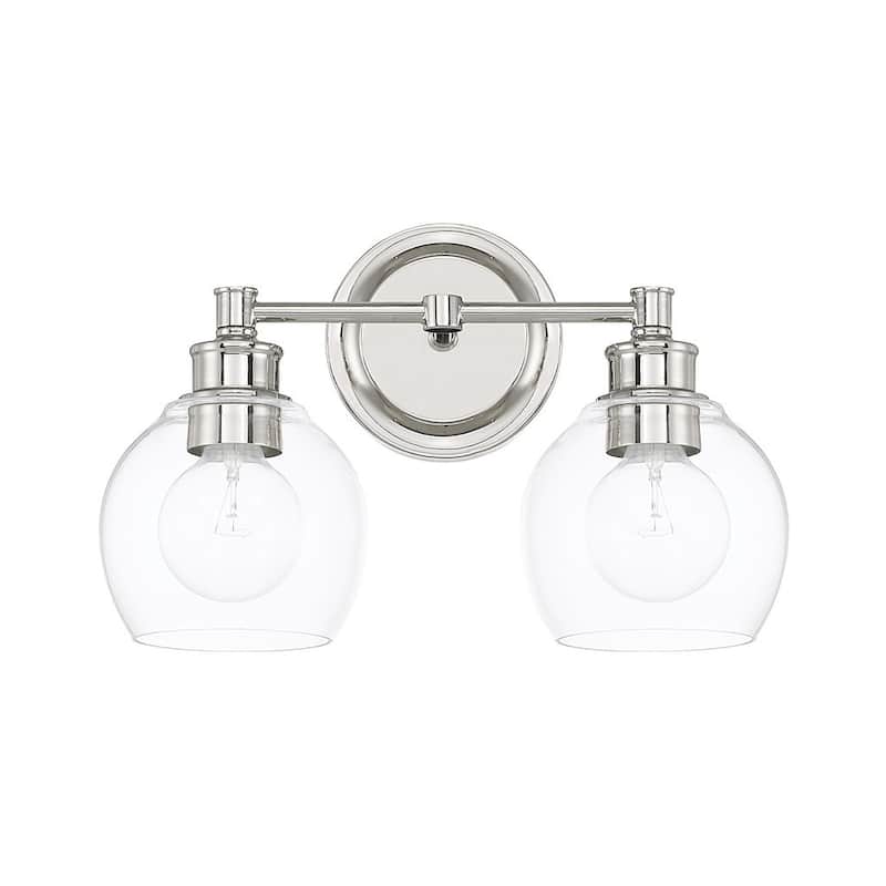 Capital Lighting Mid-Century Collection 2-light Polished Nickel Bath/Vanity Light