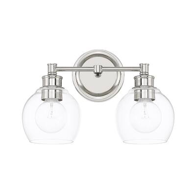 Capital Lighting Mid-Century Collection 2-light Polished Nickel Bath/Vanity Light