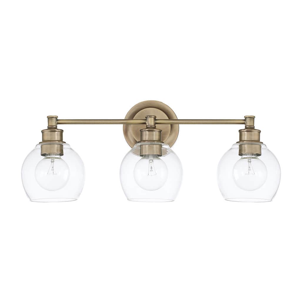 Capital Lighting Mid-Century Collection 3-light Aged Brass Bath/Vanity Light