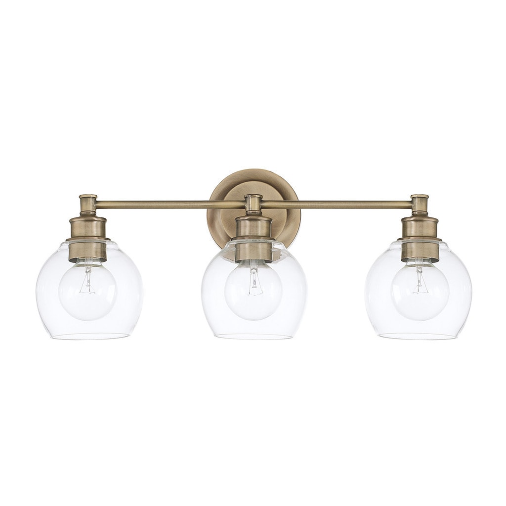 Capital Lighting Mid-Century Collection 3-light Aged Brass Bath/Vanity Light