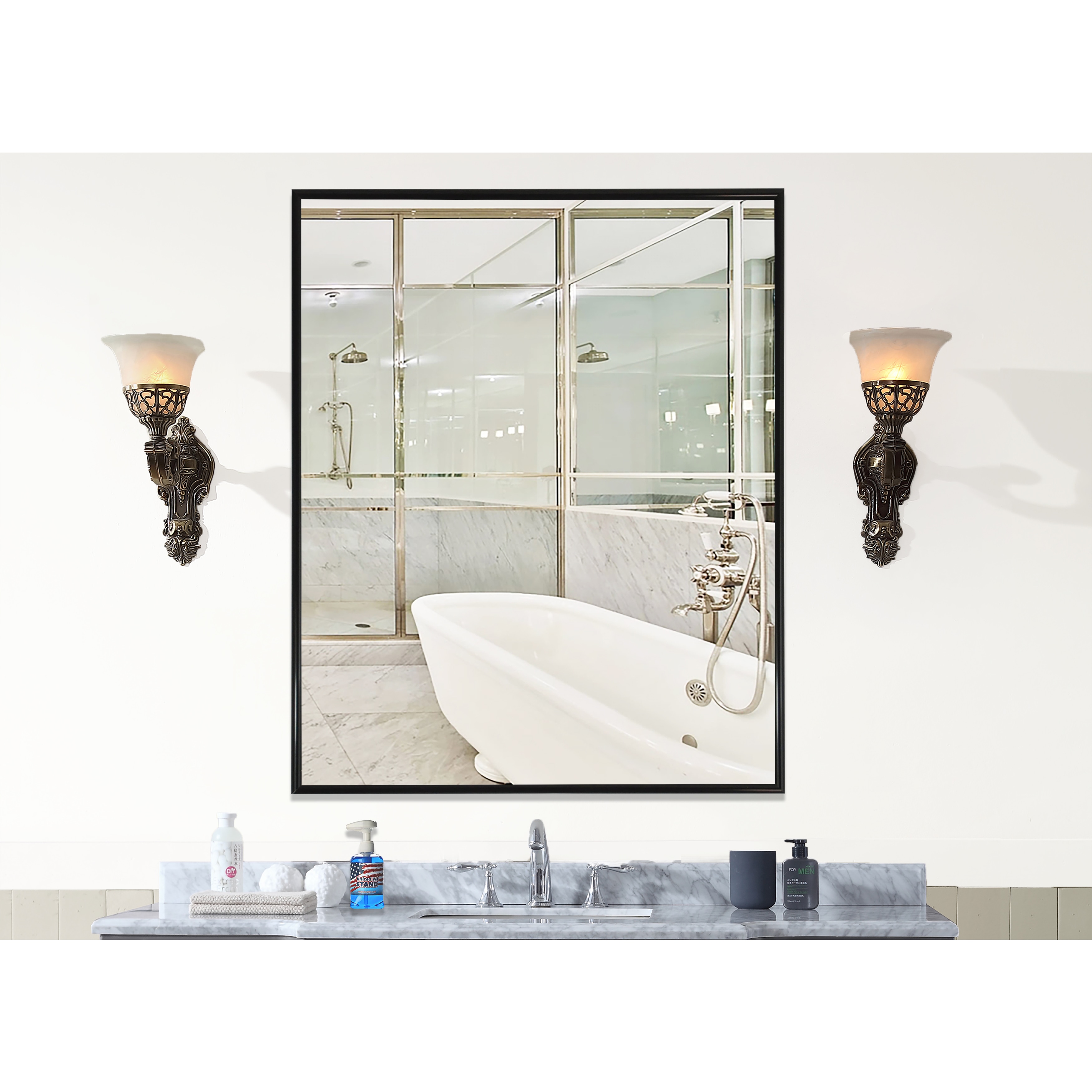 Carbon Loft Metal Beveled Venetian Wall Mirror