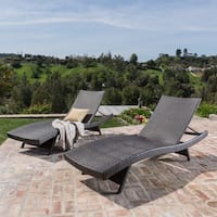 Thira Outdoor Wicker Chaise Lounge Chair (Set of 2) by Christopher Knight Home