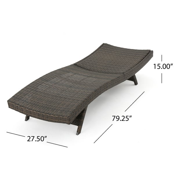 Thira Outdoor Wicker Chaise Lounge Chair (Set of 4) by Christopher