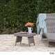 preview thumbnail 2 of 7, Thira Outdoor Aluminum Wicker Accent Table by Christopher Knight Home