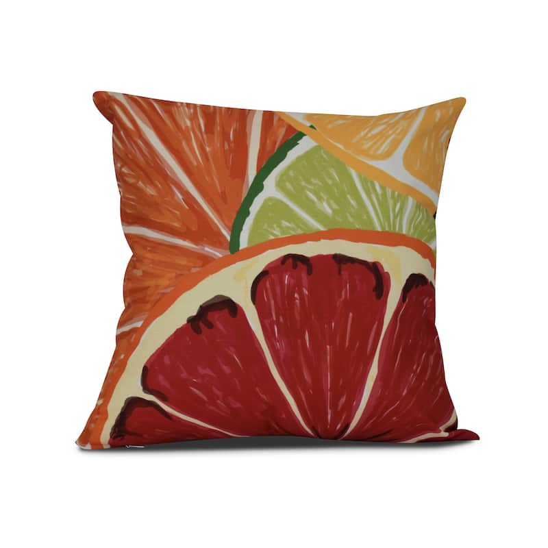 Lemonade, Geometric Print Outdoor Pillow