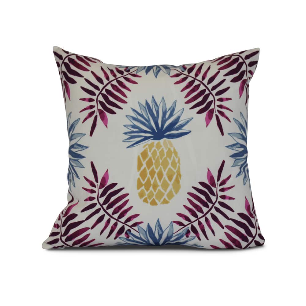 Pineapple and Spike, Geometric Print Pillow