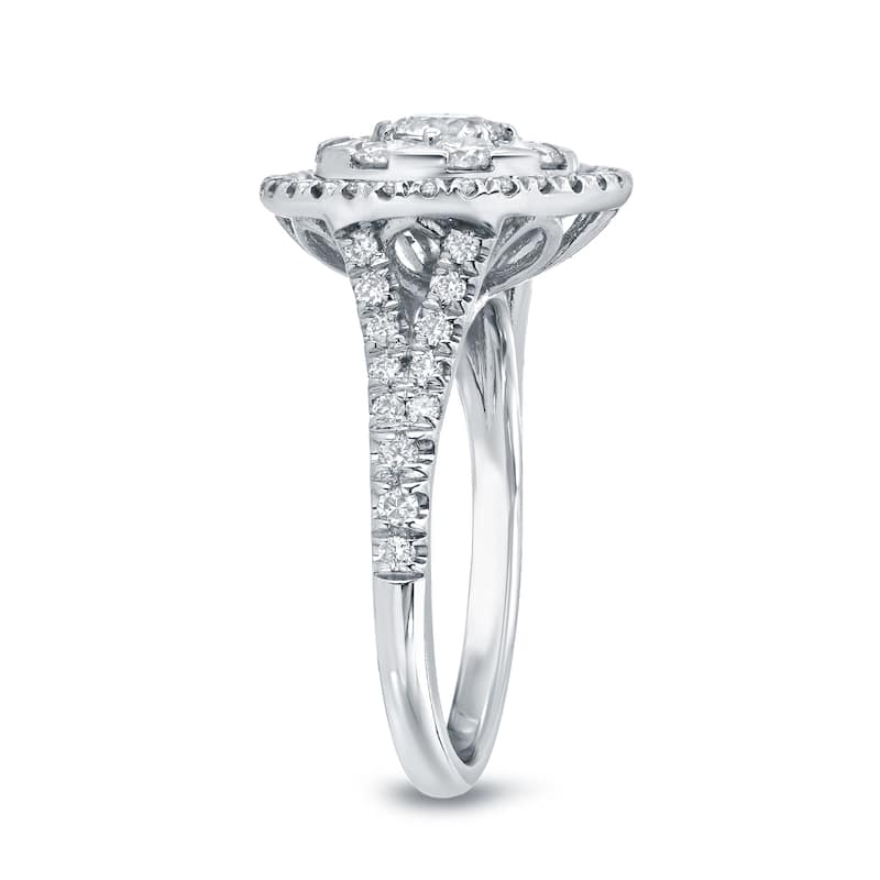 Auriya Unique 1 2/5ct TDW Round Diamond Halo Engagement Ring 14k Gold (H-I, I1-I2)
